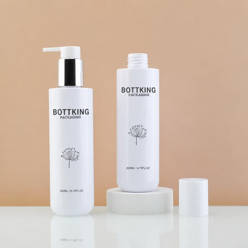 Recycled 200ml Cosmetic Plastic Bottle — pack family view with matching formats