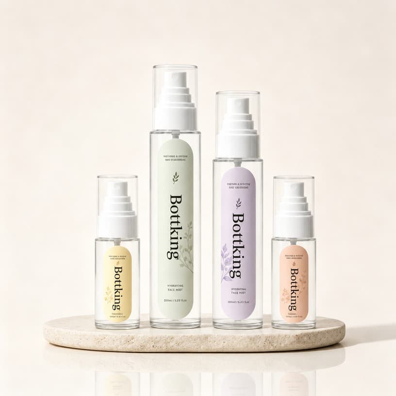 Spray Pump Cosmetic Skincare Empty Fine Mist Sprayer Bottle — closure and dispensing detail