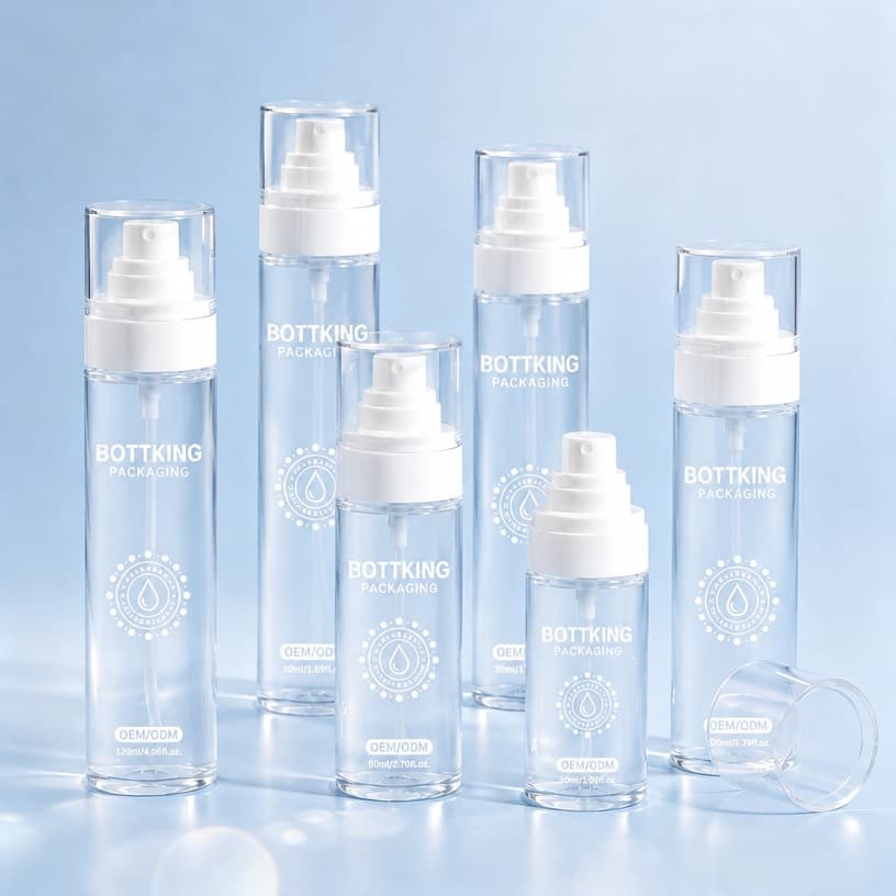 Cylinder Recycled PET Plastic Spray Bottle — surface finish and decoration detail